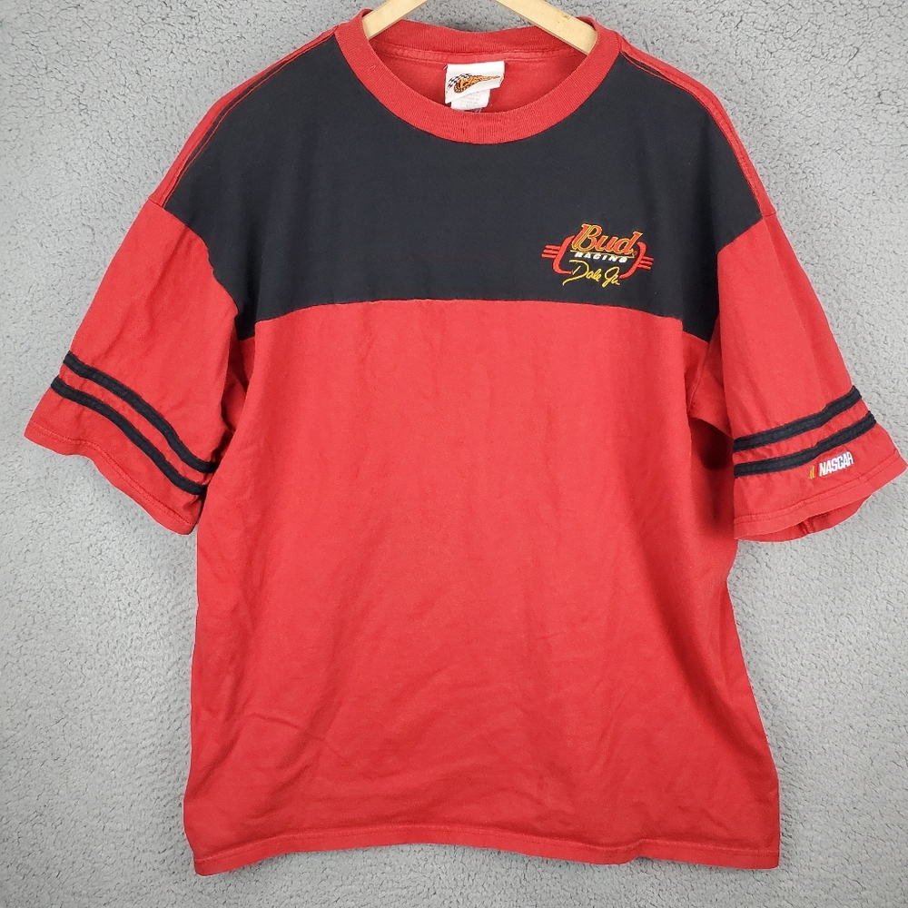 Vintage Winners Circle Dale Earnhardt Jr NASCAR Budweiser XXL 2XL Red T-Shirt